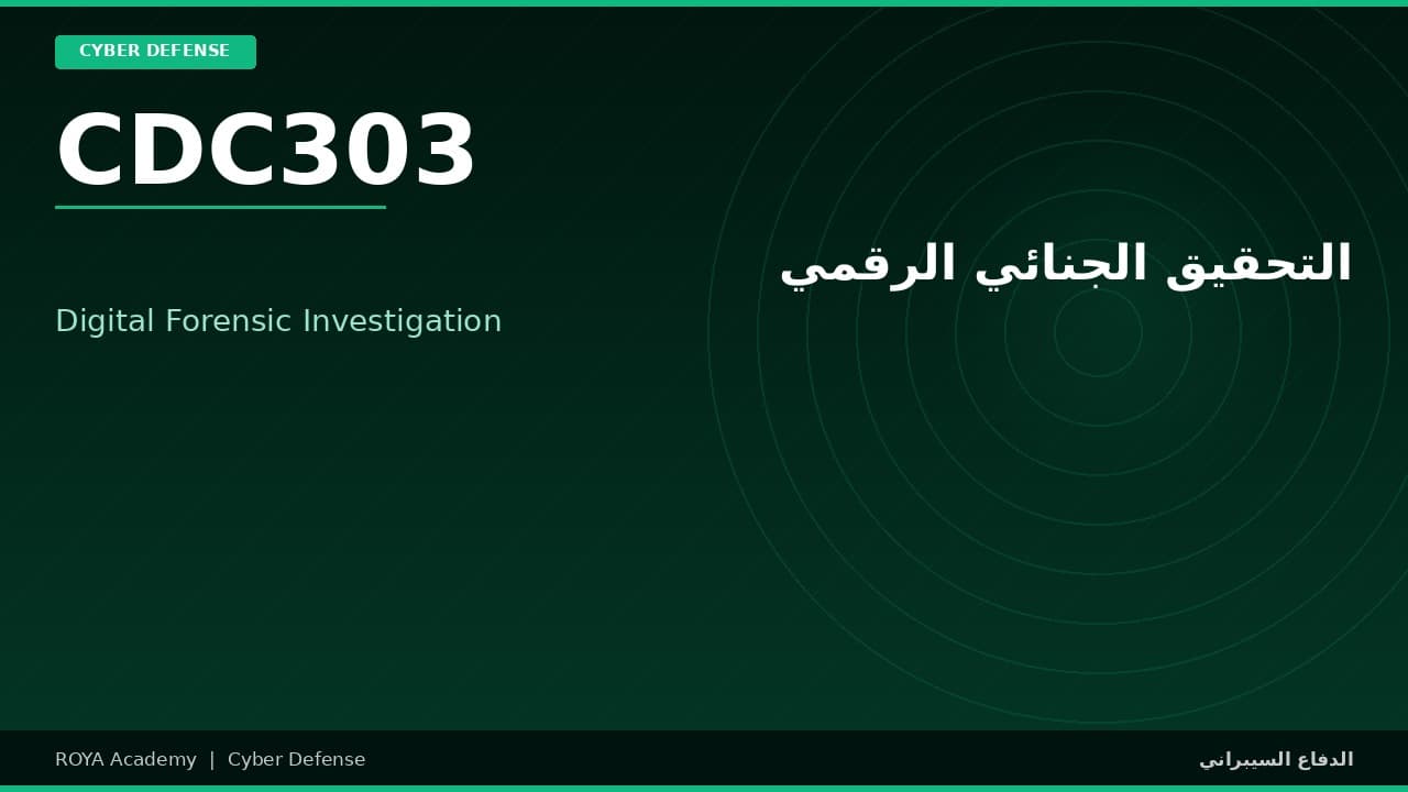 التحقيق الجنائي الرقمي - Digital Forensic Investigation
